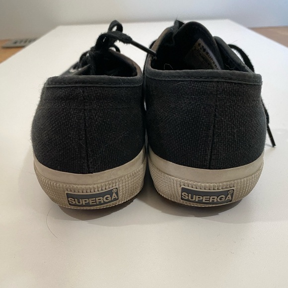 Superga Black 2750 COTU Classic Sneakers in Womens 8.5 Canvas Shoes - Picture 6 of 9